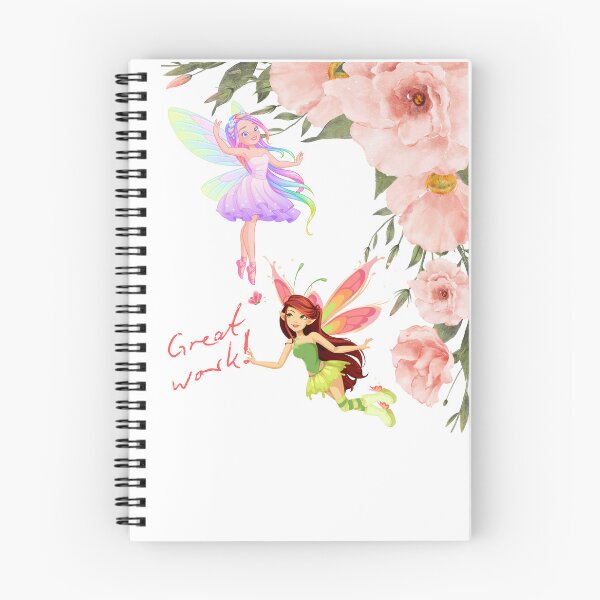 Item preview, Great Work Fairies: Rainbow Wings and Watercolor Flowers designed and sold by VibranPalette.