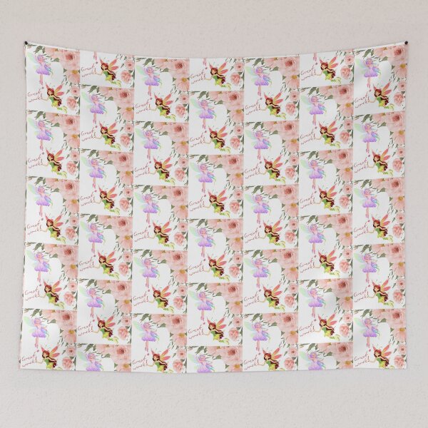Item preview, Great Work Fairies: Rainbow Wings and Watercolor Flowers designed and sold by VibranPalette.
