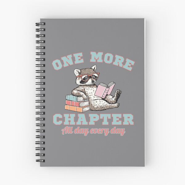 Item preview, Cute Racoon Reading, One More Chapter, Love Trash Pandas and Books, Book Club, Bookish designed and sold by Forevermore.