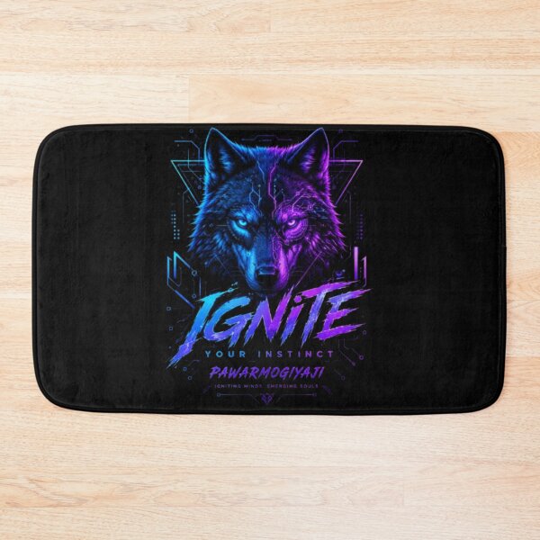 Item preview, Neon Wolf Ignite Your Instinct Art By Pawarmogiyaji designed and sold by Pawar1999.