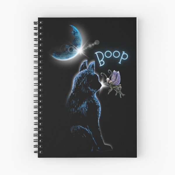 Item preview, BOOP! Midnight Cat & Tree Cricket – Celestial Cat Art designed and sold by ArtistsAtticWI.