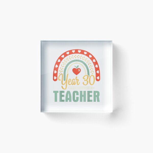 Item preview, Hearts Rainbow Year 30 Teacher Happy Day Me Students Seniors T-Shirt designed and sold by gidget-gadget.