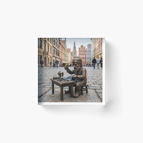Item preview, Tailor Sewing Gnome Art Print – Cozy Seamstress Gift, Poland Travel Decor designed and sold by Purrfecta.