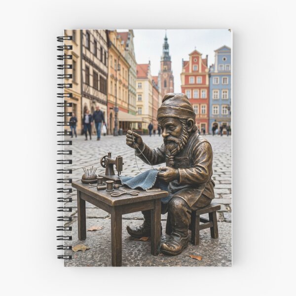 Item preview, Tailor Sewing Gnome Art Print – Cozy Seamstress Gift, Poland Travel Decor designed and sold by Purrfecta.