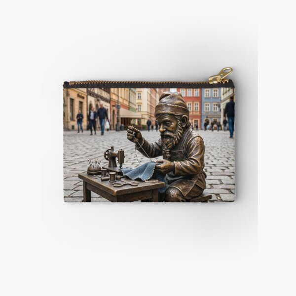 Item preview, Tailor Sewing Gnome Art Print – Cozy Seamstress Gift, Poland Travel Decor designed and sold by Purrfecta.