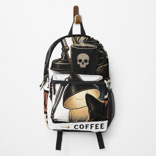 Item preview, BLACK CAT NIGHT SHIFT Coffee & Midnight Halloween Vintage Screen Print designed and sold by LiviuGligoros.
