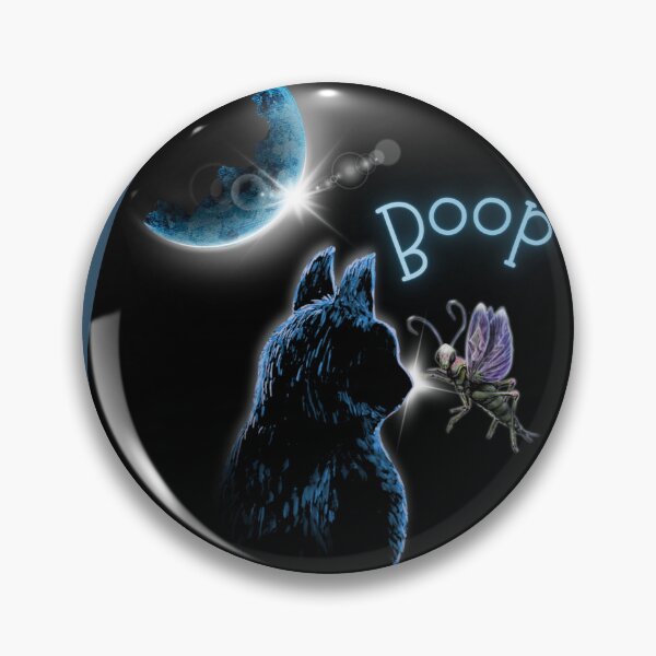 Item preview, BOOP! Midnight Cat & Tree Cricket – Celestial Cat Art designed and sold by ArtistsAtticWI.