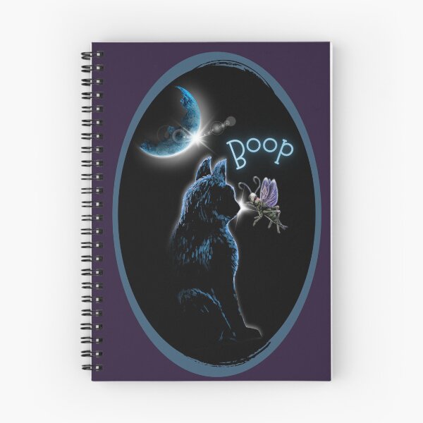 Item preview, BOOP! Midnight Cat & Tree Cricket – Celestial Cat Art designed and sold by ArtistsAtticWI.