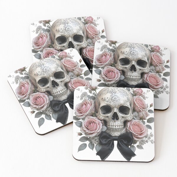 Item preview, Cute Coquette Ghost with Black Bow and Roses - Vintage Halloween designed and sold by VaneDesings.