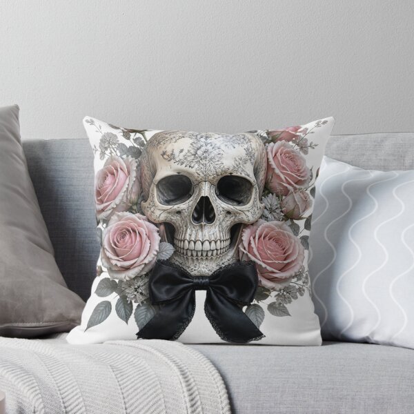 Item preview, Cute Coquette Ghost with Black Bow and Roses - Vintage Halloween designed and sold by VaneDesings.