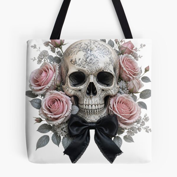 Item preview, Cute Coquette Ghost with Black Bow and Roses - Vintage Halloween designed and sold by VaneDesings.