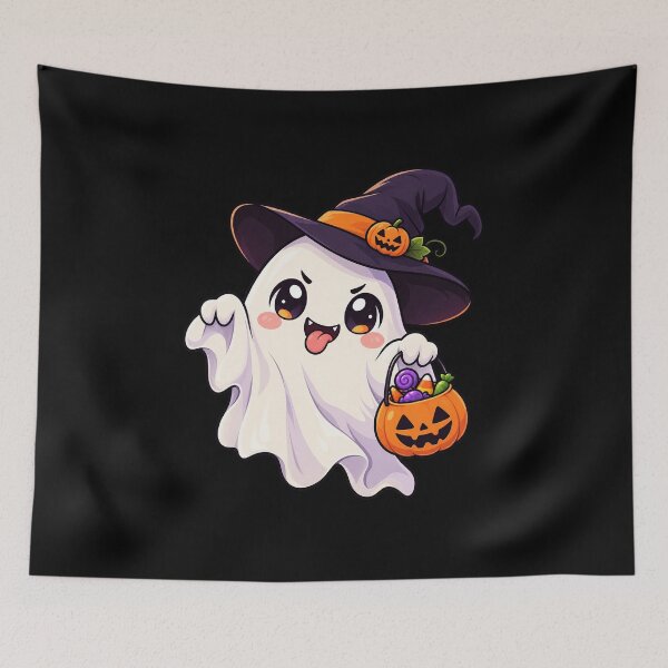 Item preview, Cute Kawaii Halloween Ghost Witch designed and sold by odkocreative.