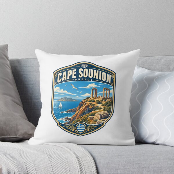 Item preview, Cape Sounion Greece Ancient Landmark Tourist Vacation designed and sold by Star3NowForMe.