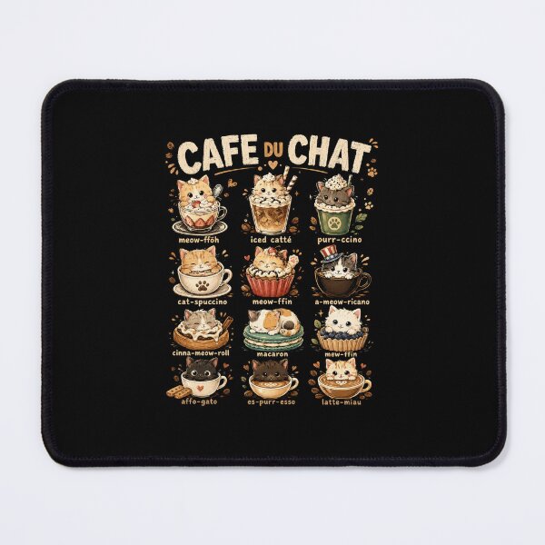Item preview, Cute Cat Coffee Menu Pun Illustration for Coffee Lovers designed and sold by MiALopezArt.