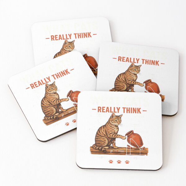 Item preview, Funny Cat Physics What Cats Really Think Science Teacher T-Shirt designed and sold by Offhand.