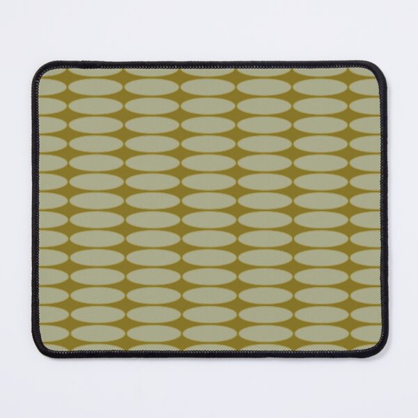 Item preview, Mid Century Modern Minimalist Geometric Ovalia Pattern in Vintage Olive Green and Celadon designed and sold by kierkegaard.