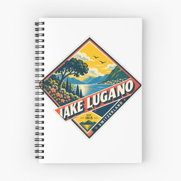Item preview, Lake Lugano Switzerland Vintage Travel Souvenir designed and sold by Simsimah26Parks.