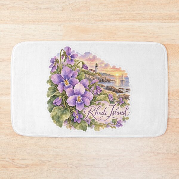 Item preview, Rhode Island Violets Coastal Lighthouse designed and sold by Whimspired By Paxx.