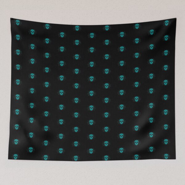 Item preview, Teal Halloween Sunburst Skull Design designed and sold by pattern-archive.