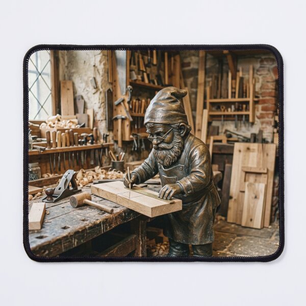 Item preview, Carpenter Workshop Gnome Art Print – Rustic Woodworker Gift, Poland Travel Decor designed and sold by Purrfecta.