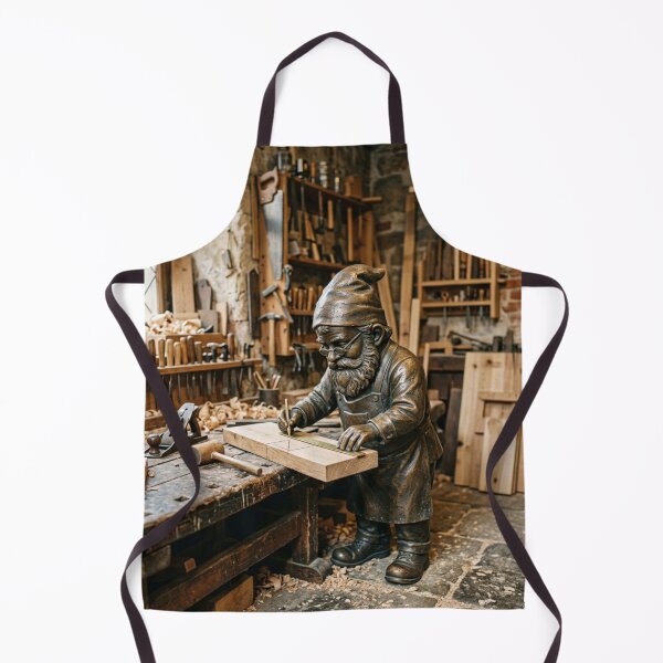Item preview, Carpenter Workshop Gnome Art Print – Rustic Woodworker Gift, Poland Travel Decor designed and sold by Purrfecta.