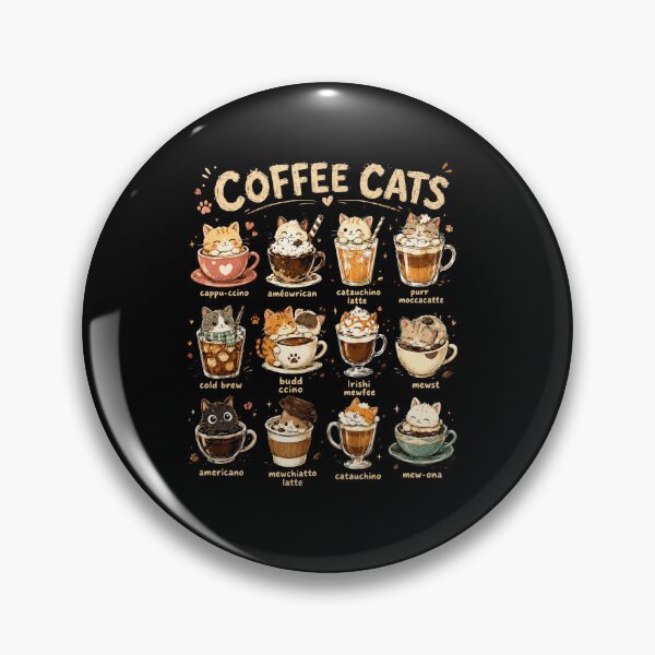 Item preview, Funny Coffee Cats Pun Menu Illustration for Cat and Coffee Lovers designed and sold by MiALopezArt.