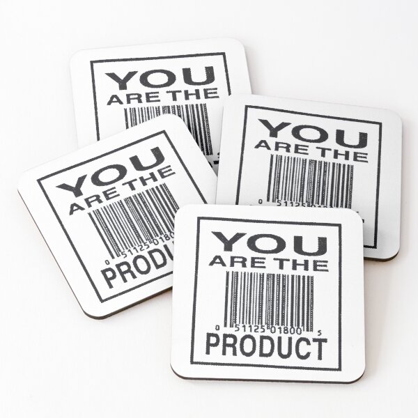 Item preview, You Are The Product Barcode Art - Minimalist Anti-Consumerism Graphic Poster designed and sold by Billy Morfo™.