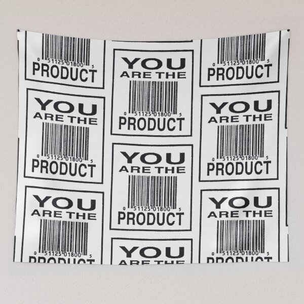 Artikelvorschau, Du bist das Produkt – Barcode-Kunst – Minimalistisches Anti-Konsumismus-Grafikposter entworfen und verkauft von Billy Morfo™.