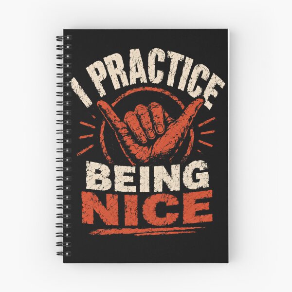 Item preview, I Practice Being Nice Kind Person Positive Attitude Shaka Hang Loose Surfer Beach designed and sold by RetroMini2026.