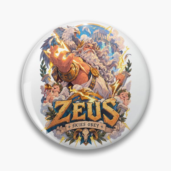 Item preview, Zeus, God of Thunder, amidst Golden Rays designed and sold by MarlicShop.