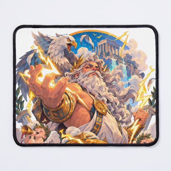 Item preview, Zeus, God of Thunder, amidst Golden Rays designed and sold by MarlicShop.