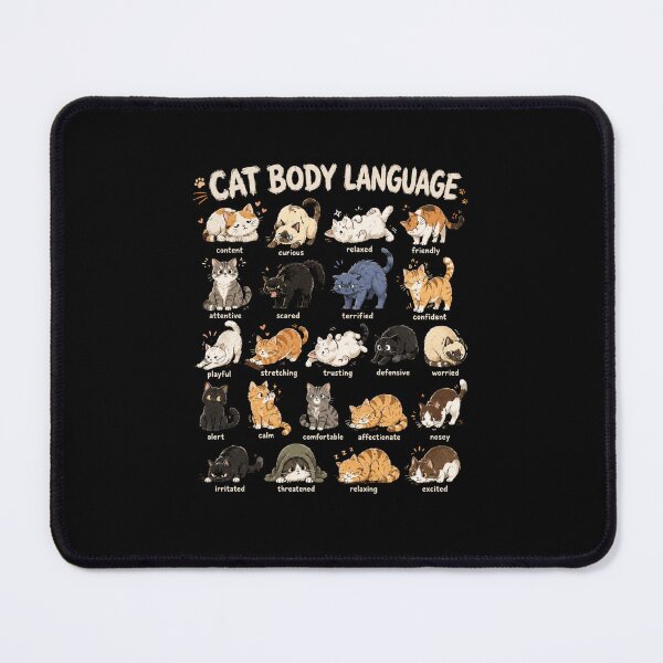 Item preview, Cat Body Language Guide Cute Feline Behavior Chart for Cat Owners designed and sold by MiALopezArt.