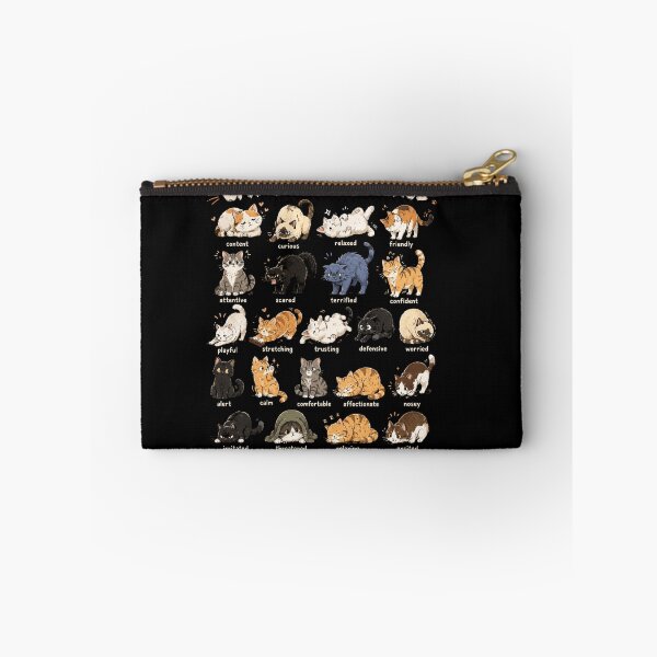 Item preview, Cat Body Language Guide Cute Feline Behavior Chart for Cat Owners designed and sold by MiALopezArt.