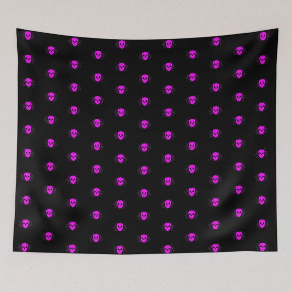 Item preview, Magenta Halloween Sunburst Skull Design designed and sold by pattern-archive.