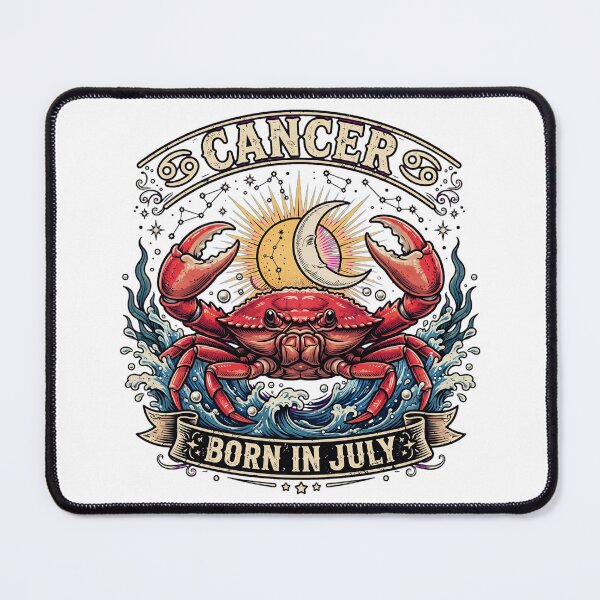 Item preview, Cancer Born in July Vintage Zodiac Crab Design for Astrology Lovers Birthday Gift designed and sold by Teetreasure2.
