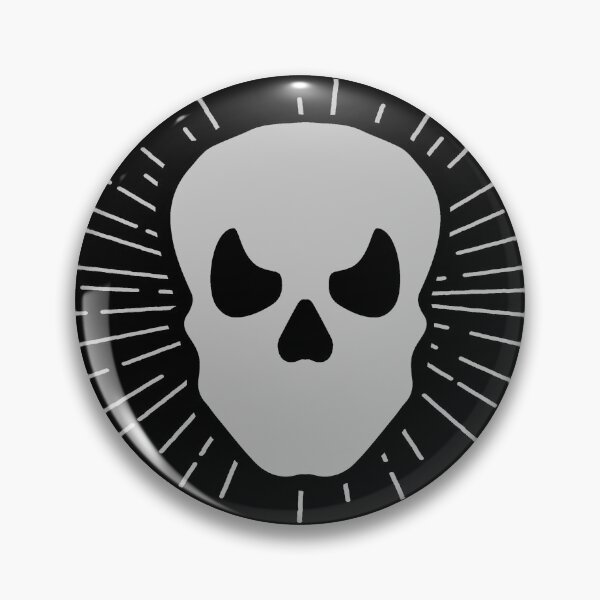 Item preview, Silver Halloween Sunburst Skull Design designed and sold by pattern-archive.