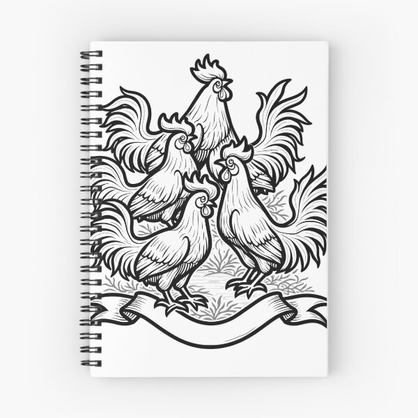 Item preview, Rooster Clan Family Crest Tattoo Flash Design designed and sold by Qubivibe.