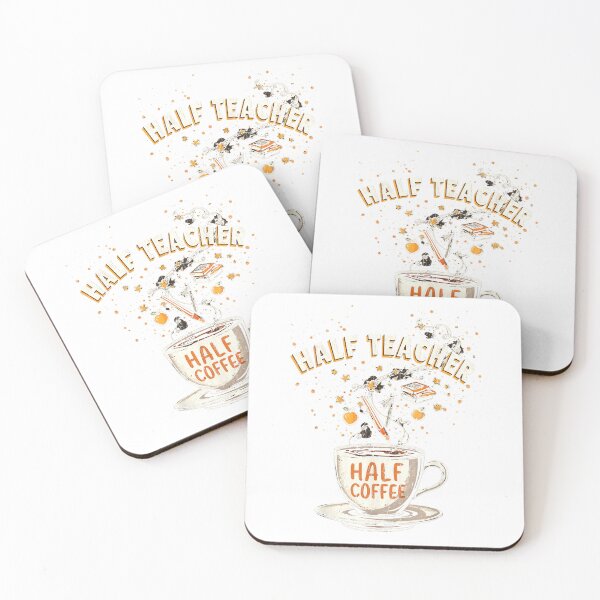 Artikelvorschau, Halb Lehrer, halb Kaffee – Lehrer-Kaffee-und-Unterricht-T-Shirt entworfen und verkauft von all-shp.