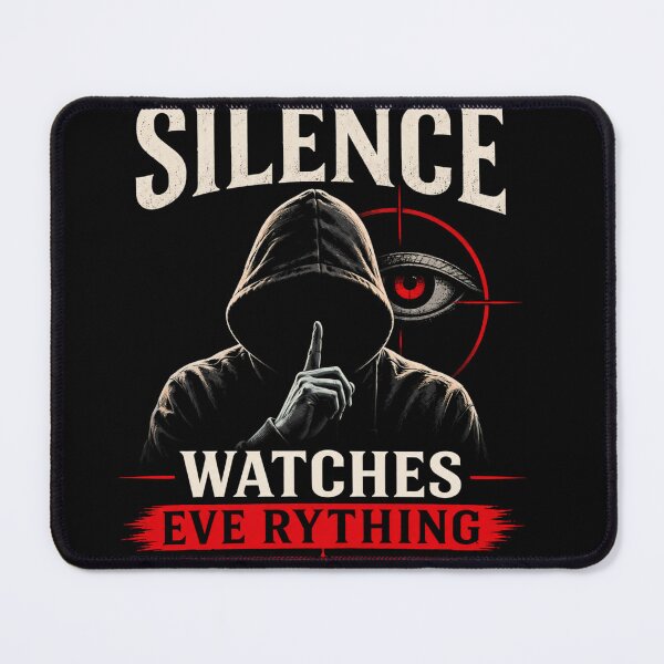 Item preview, Silence Watches Everything tshirt design designed and sold by JatCreative.