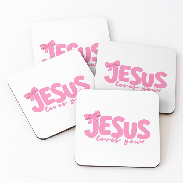 Item preview, Jesus Loves You Pink Coquette Bow Aesthetic Graphic designed and sold by Derekquie.