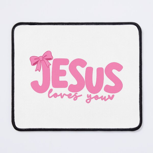 Item preview, Jesus Loves You Pink Coquette Bow Aesthetic Graphic designed and sold by Derekquie.