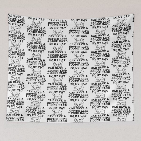 Item preview, I Code Hard so my Cat can Have a Better Life designed and sold by aponwao.