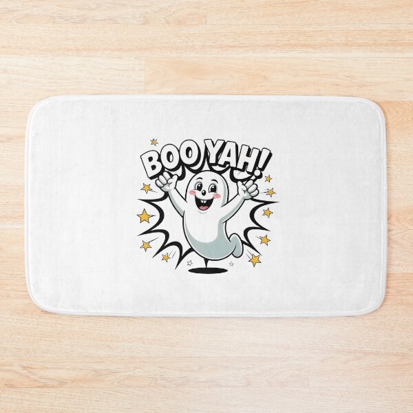 Item preview, BOOYAH! Happy Ghost Comic Pop Art Funny Halloween Design designed and sold by VibranPalette.