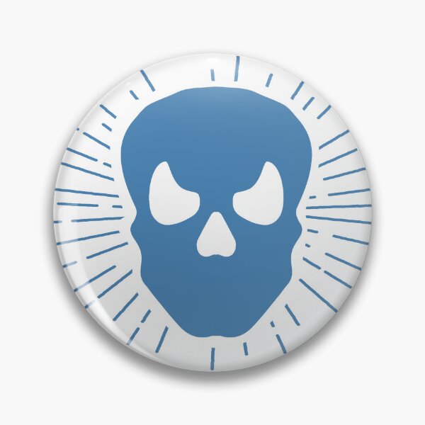 Item preview, Steel Blue Halloween Sunburst Skull Design designed and sold by pattern-archive.