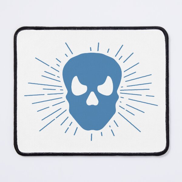 Item preview, Steel Blue Halloween Sunburst Skull Design designed and sold by pattern-archive.