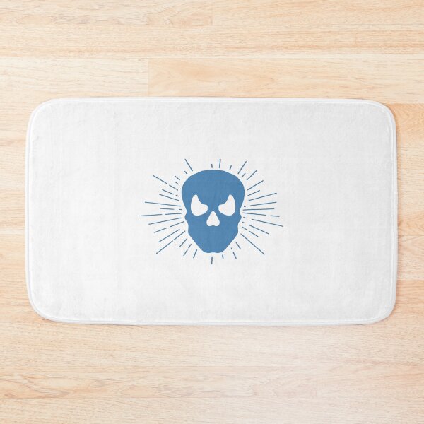 Item preview, Steel Blue Halloween Sunburst Skull Design designed and sold by pattern-archive.
