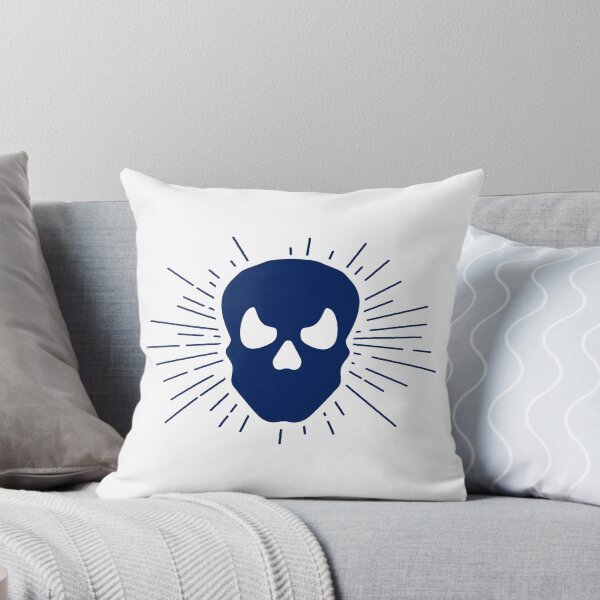 Item preview, Navy Blue Halloween Sunburst Skull Design designed and sold by pattern-archive.