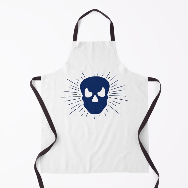 Item preview, Navy Blue Halloween Sunburst Skull Design designed and sold by pattern-archive.