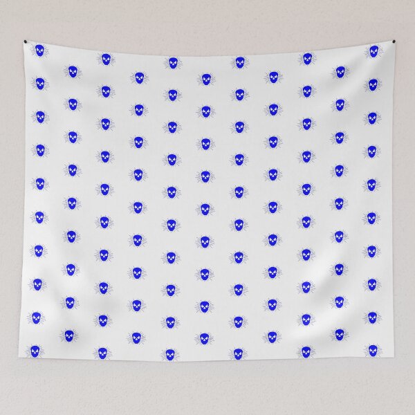 Item preview, Blue Halloween Sunburst Skull Design designed and sold by pattern-archive.