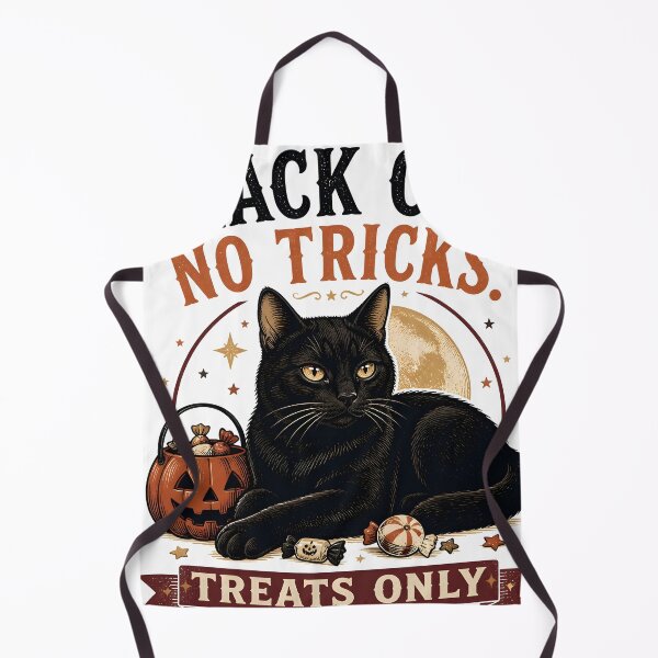 Item preview, BLACK CAT, NO TRICKS No Tricks Halloween Gothic Engraving designed and sold by BernoNickel.